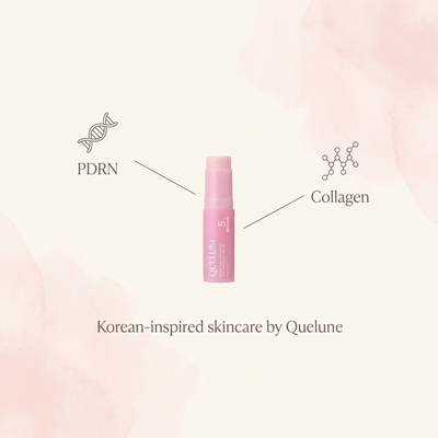 Diagram showing the balm contains PDRN and collagen
